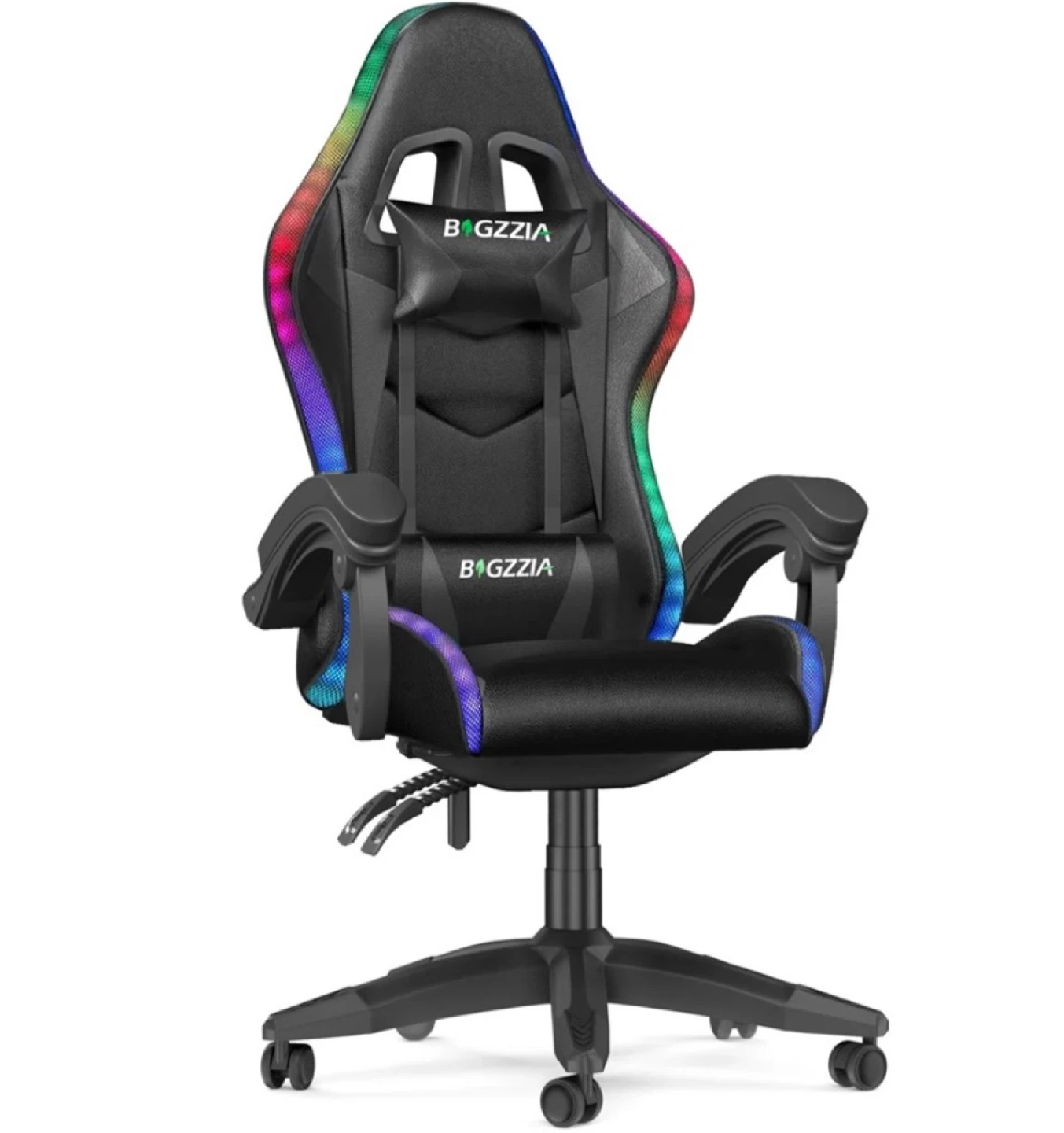 Black BGZZIA Gaming Chair with RGB Lighting