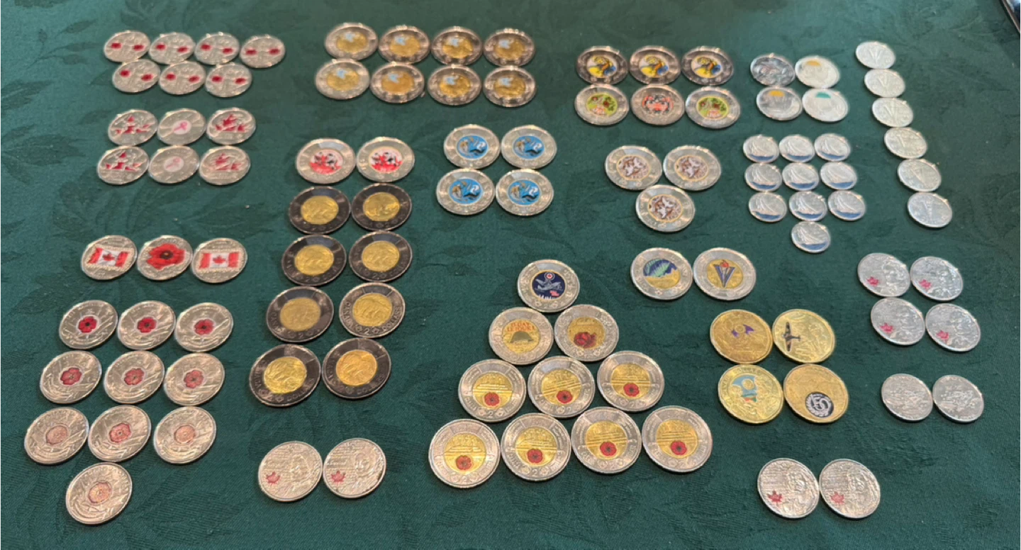 Collection of Canadian Commemorative Dollars and Quarters