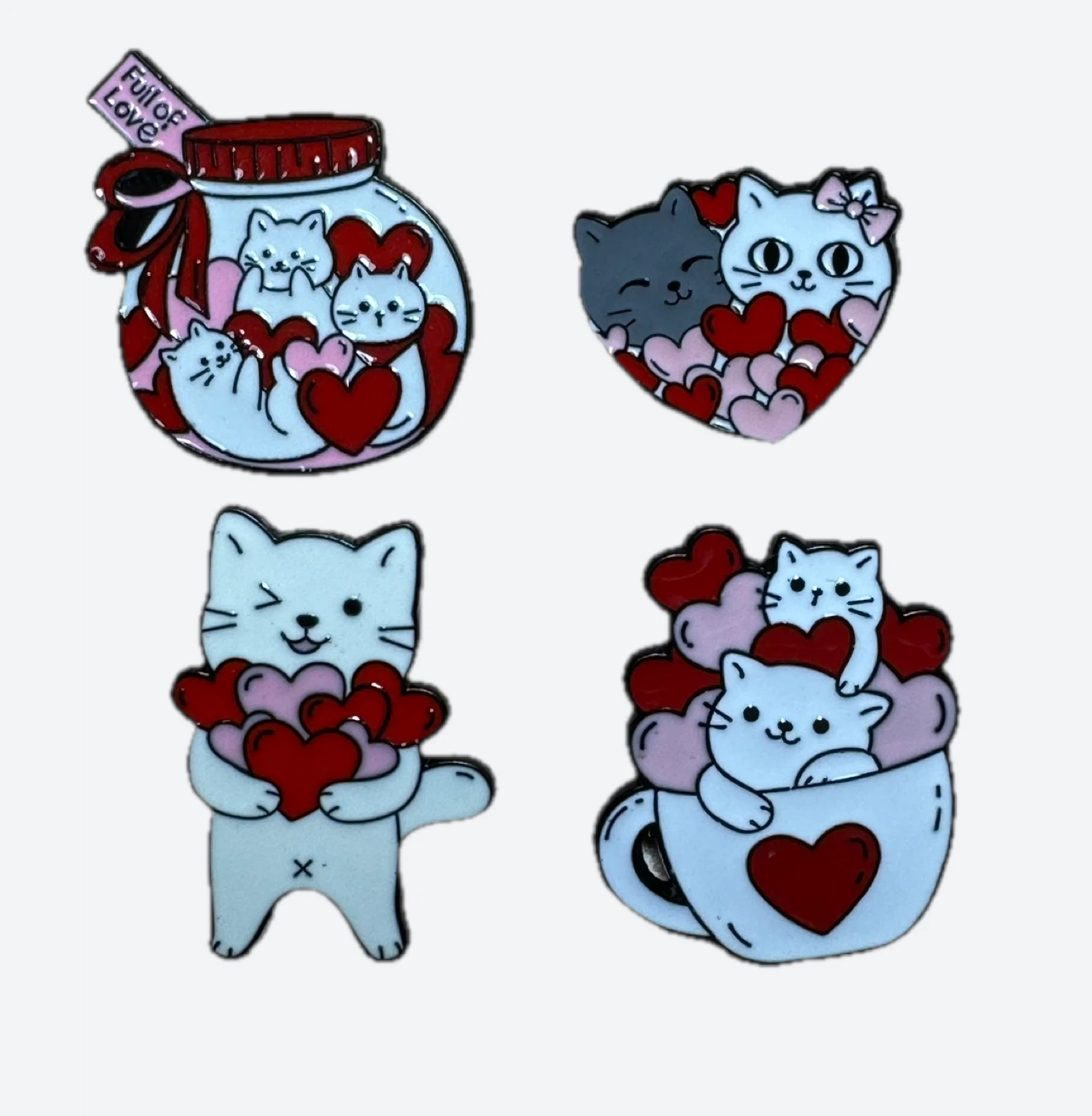 LAST SET! Cute Cat Enamel Pins (Set of 4)