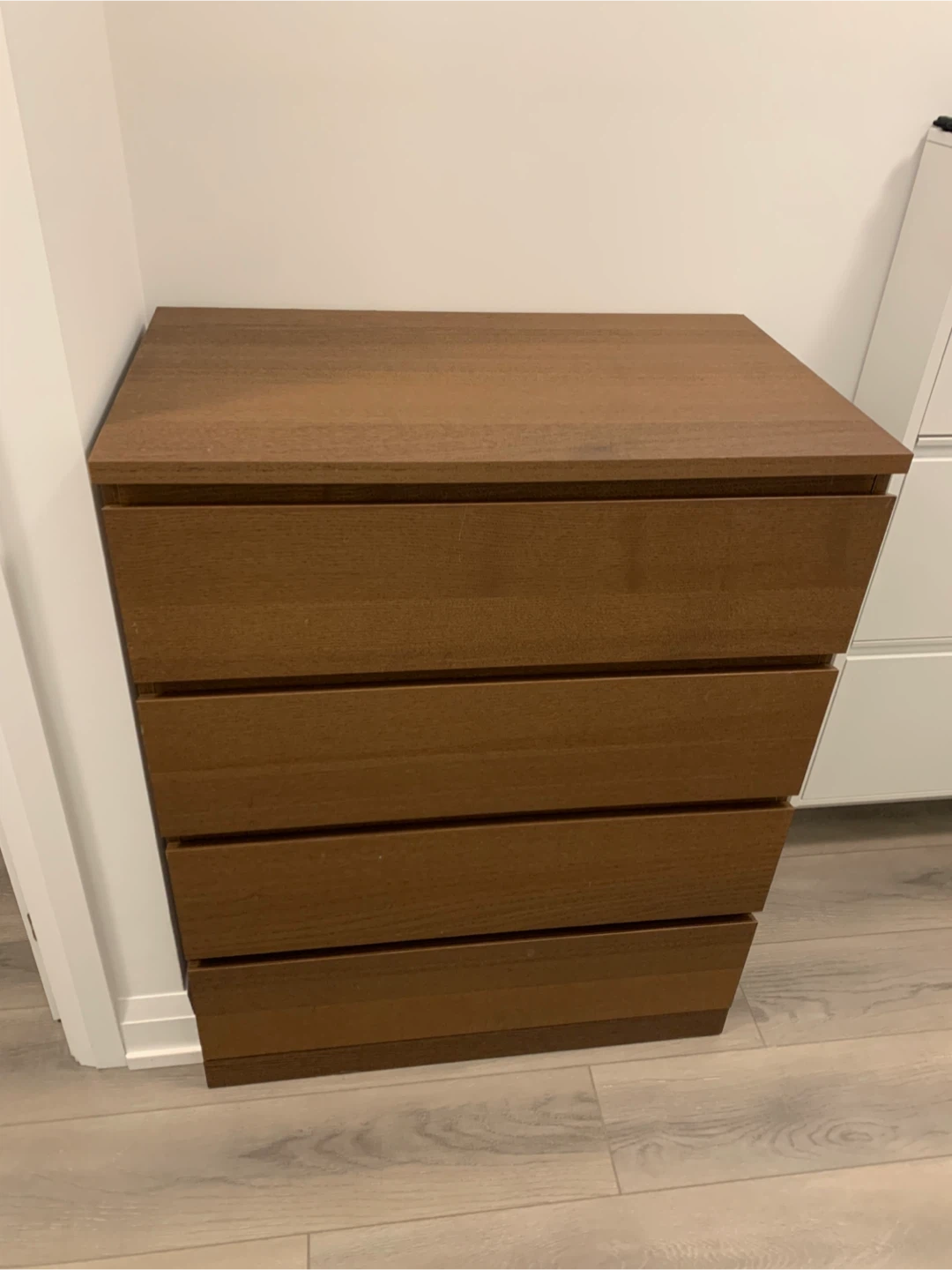 Brown 4-Drawer Dresser