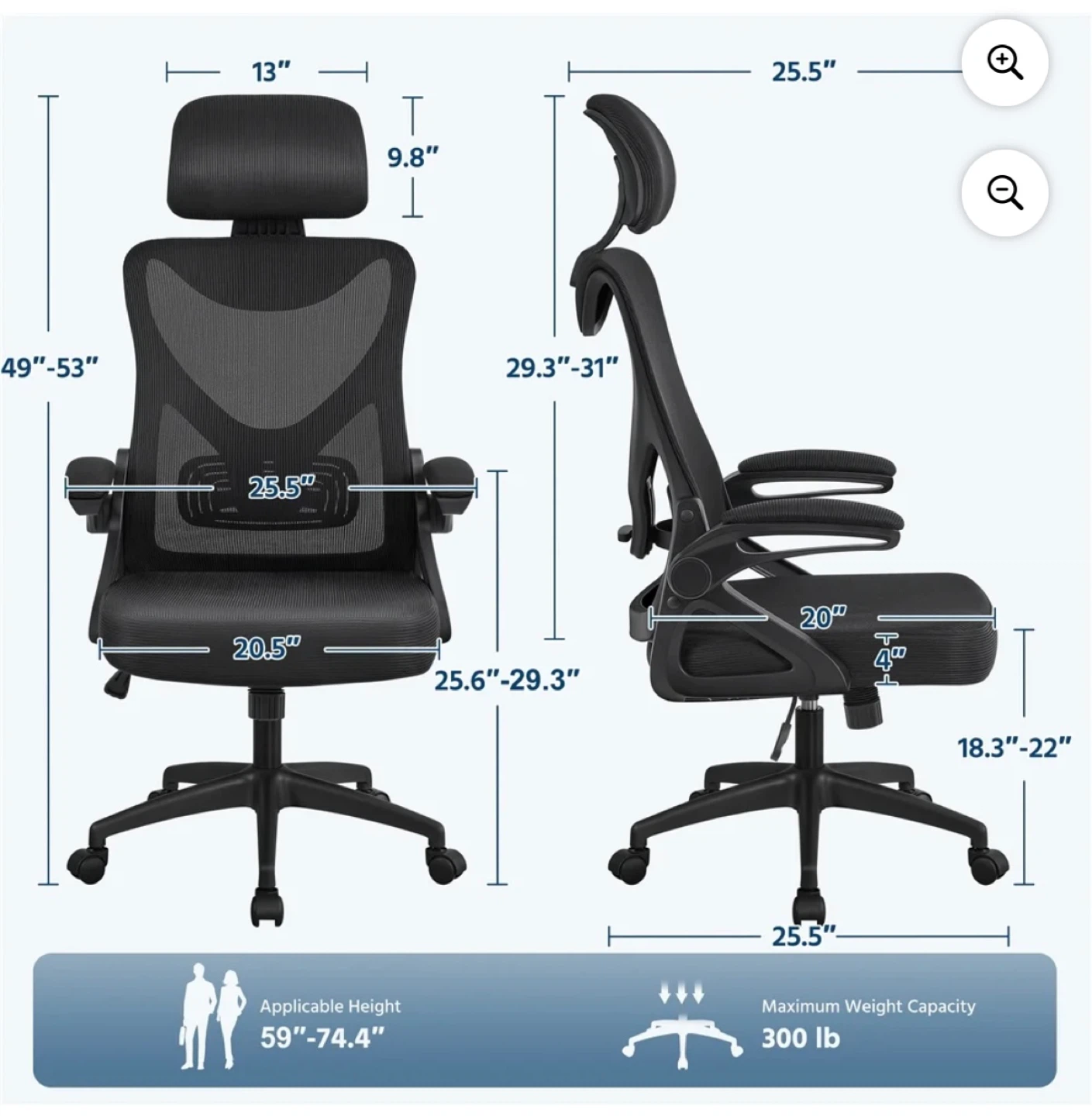 Multifunctional Office Chair - Black Mesh Ergonomic - photo 3
