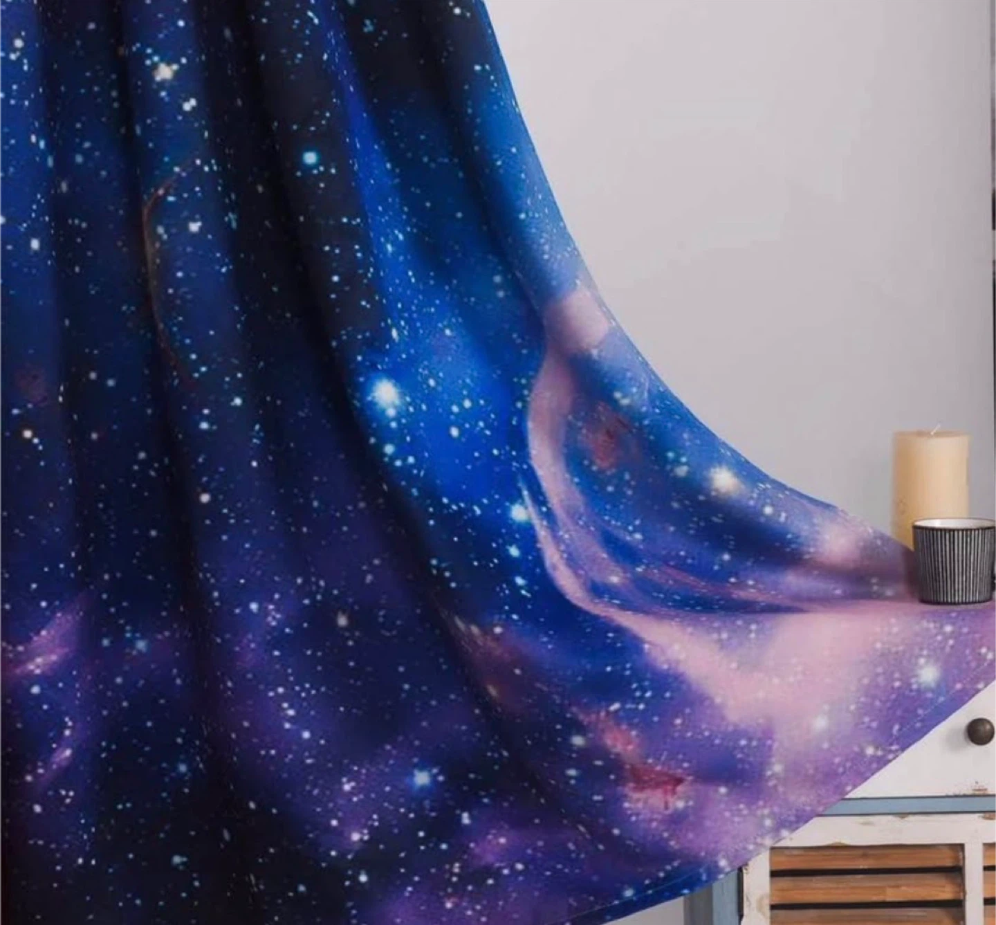Space Nebula Print Blackout Curtains - photo 2