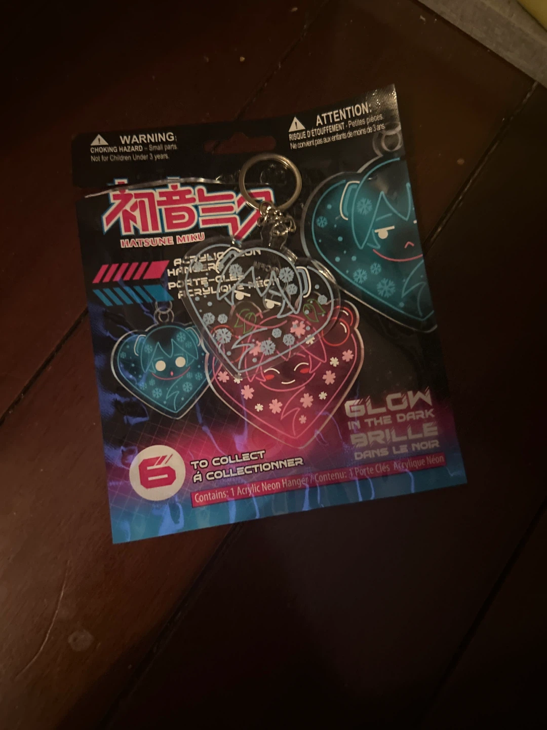 Offical Hatsune Miku Glow in the Dark Acrylic Neon Keychain