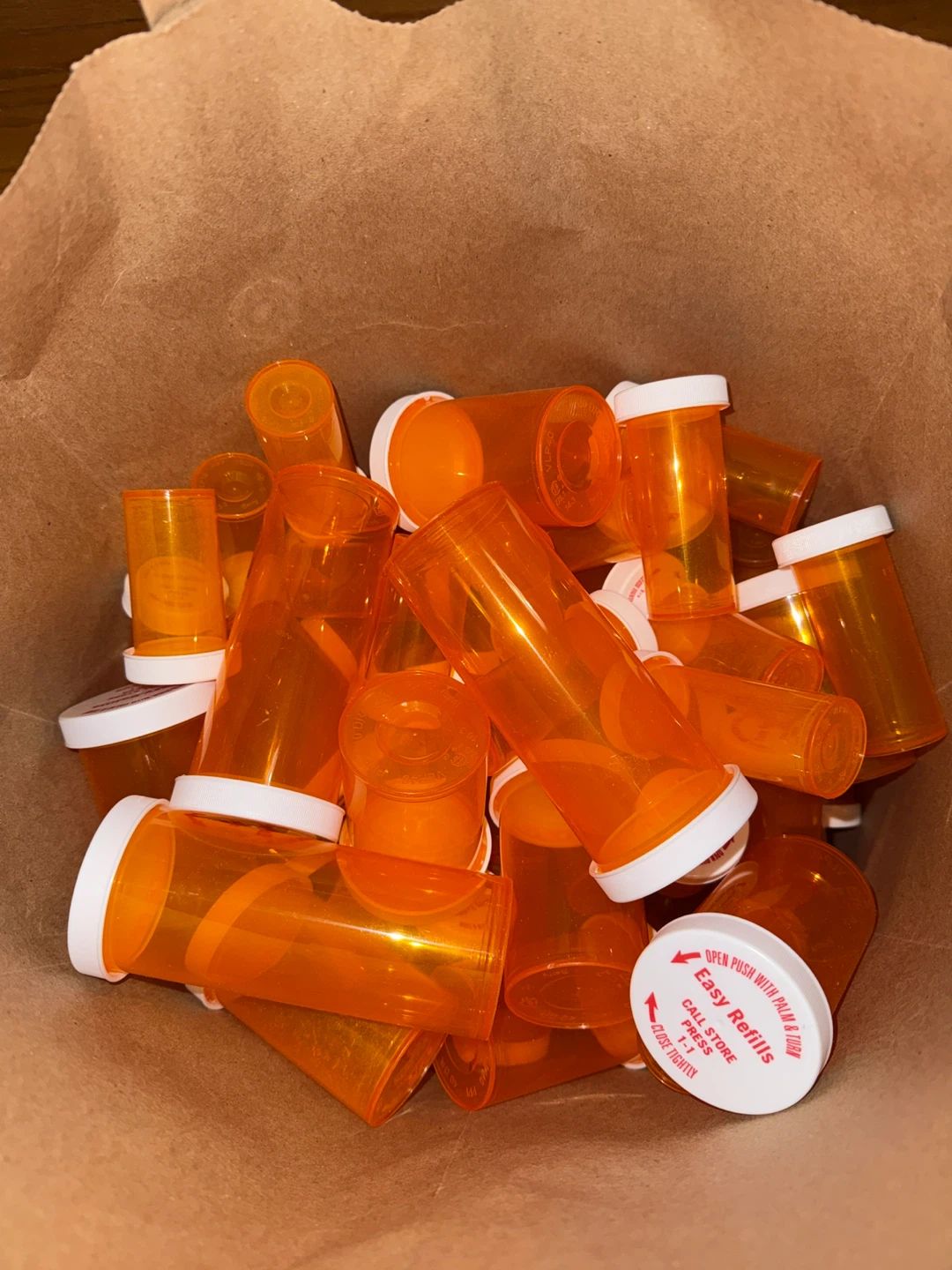 Prescription Pill Bottles with Child-Resistant Caps - Set of 20+