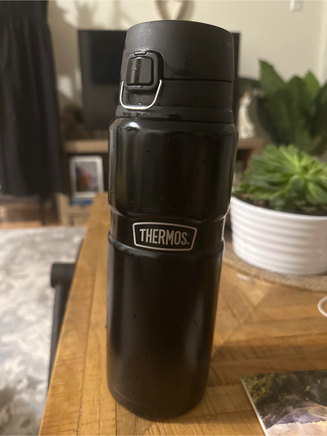 Thermos Black Water Bottle