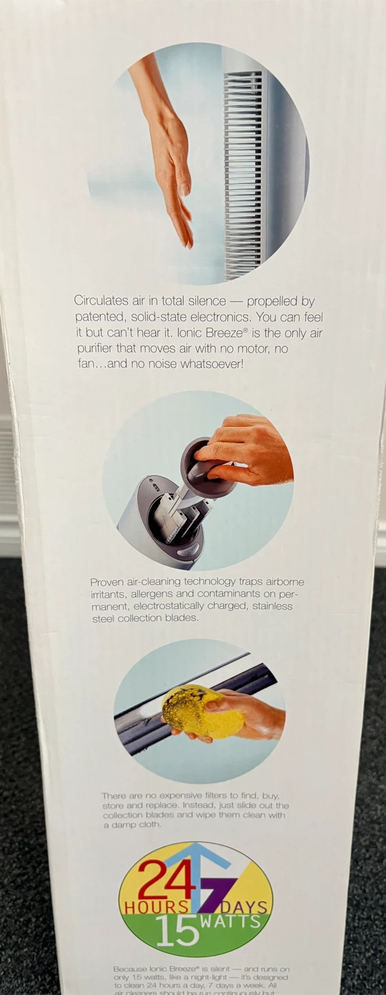 Sharper Image Ionic Breeze Quadra Silent Air Purifier - photo 5