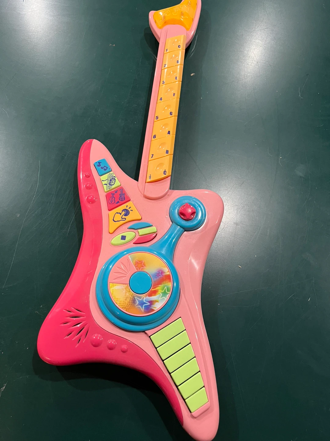 Pink Toy Guitar with Music Buttons