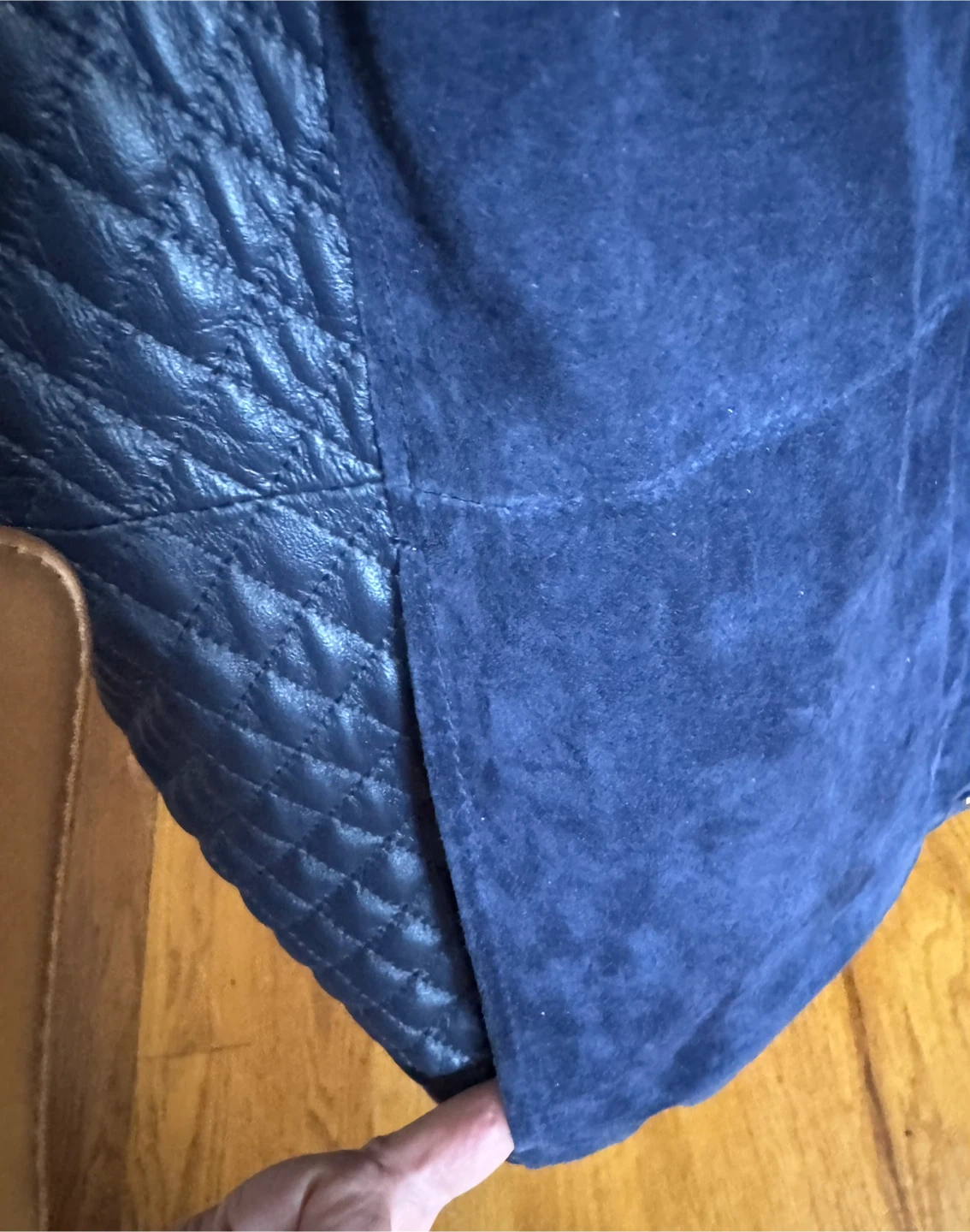 Isaac Mizrahi Suede Navy Jacket - Size16 - photo 3