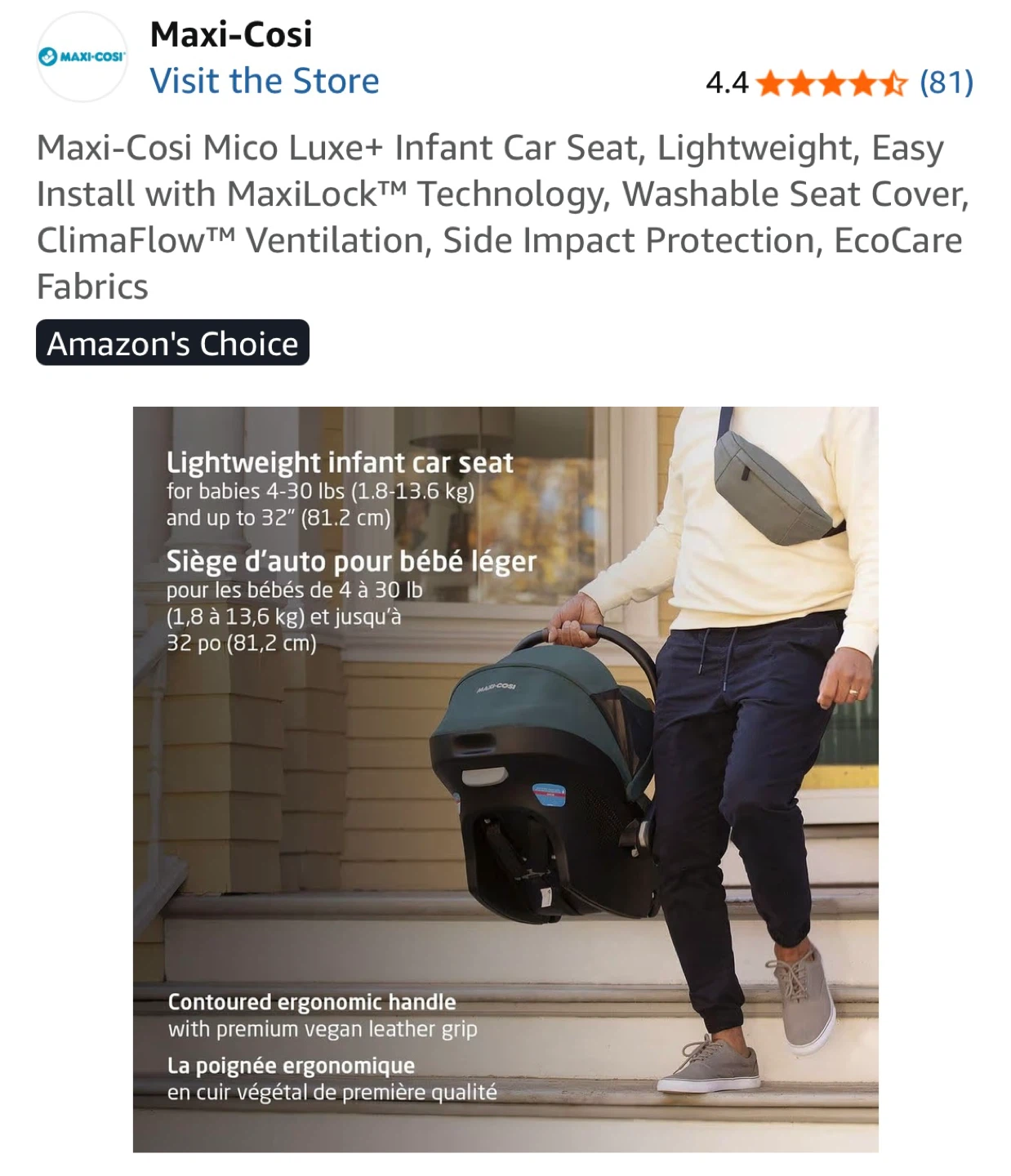 (Brand New in the box) Maxi-Cosi Mico Luxe+ Infant Car Seat - photo 2