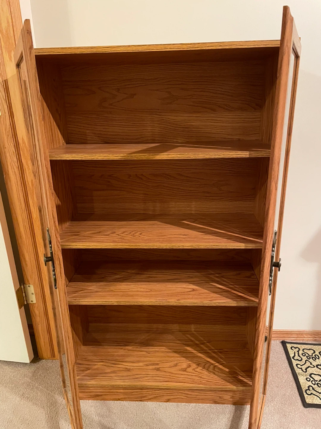 Oak Display Cabinet with Glass Doors - photo 3