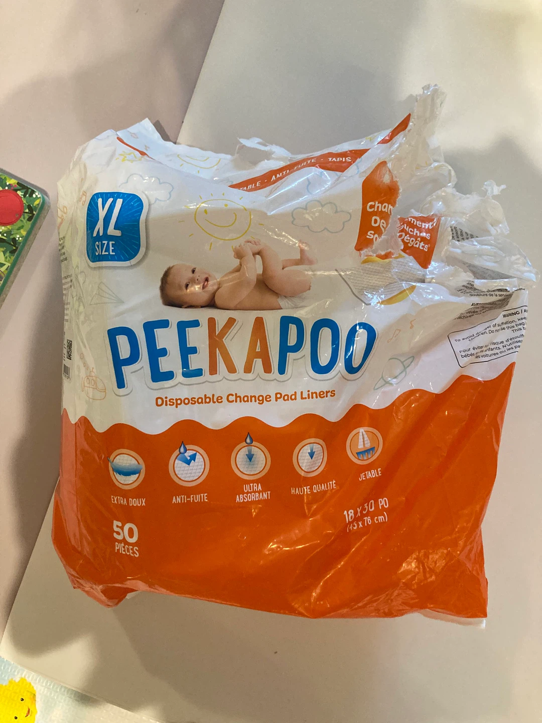 Peekapoo XL Disposable Change Pad Liners - 15 Pieces
