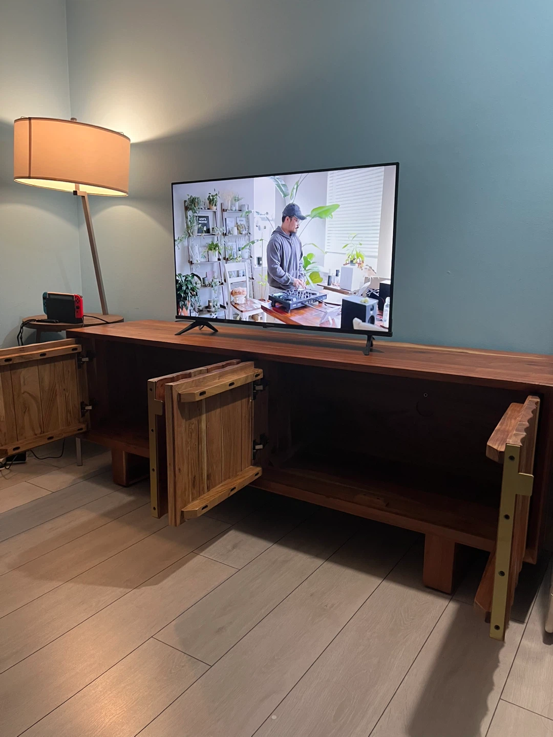 Solid Wood Media Console TV Stand - photo 2