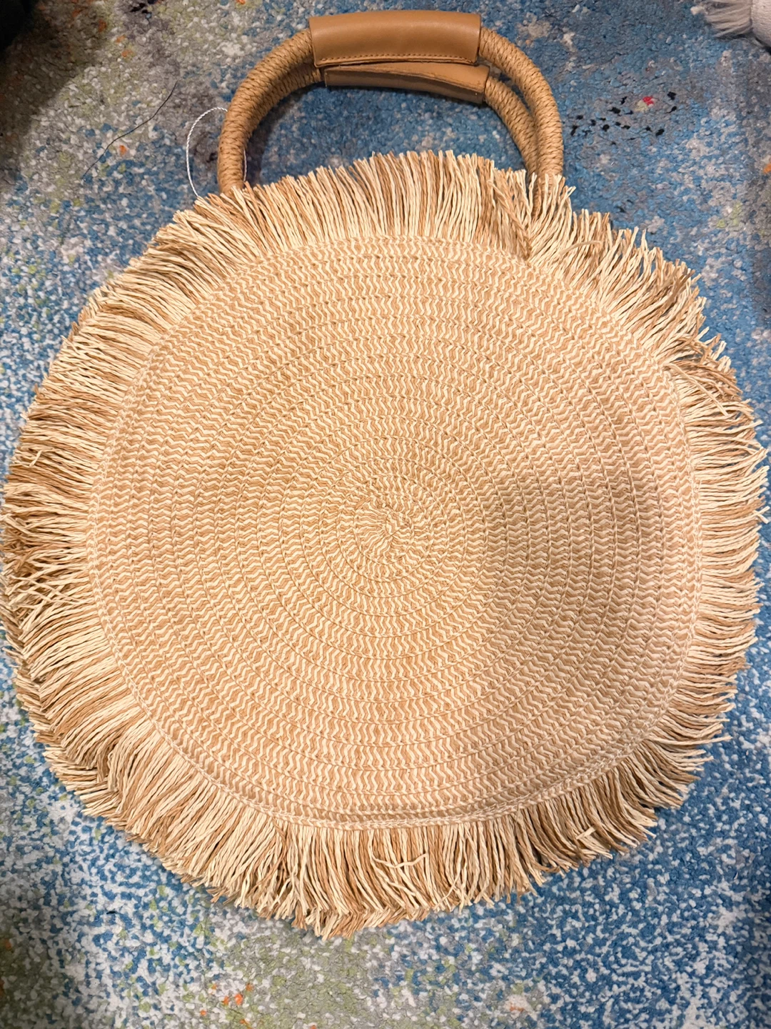 Straw Round Bag with Fringe 🏆