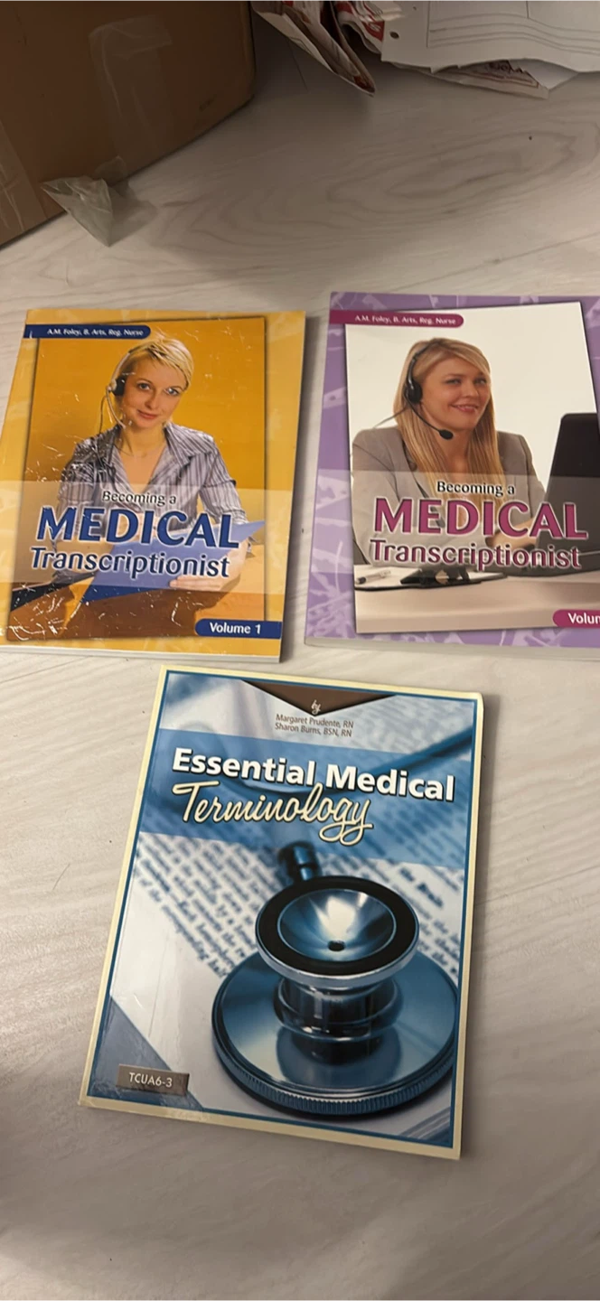 Set of 3 Medical Transcription and Terminology Books