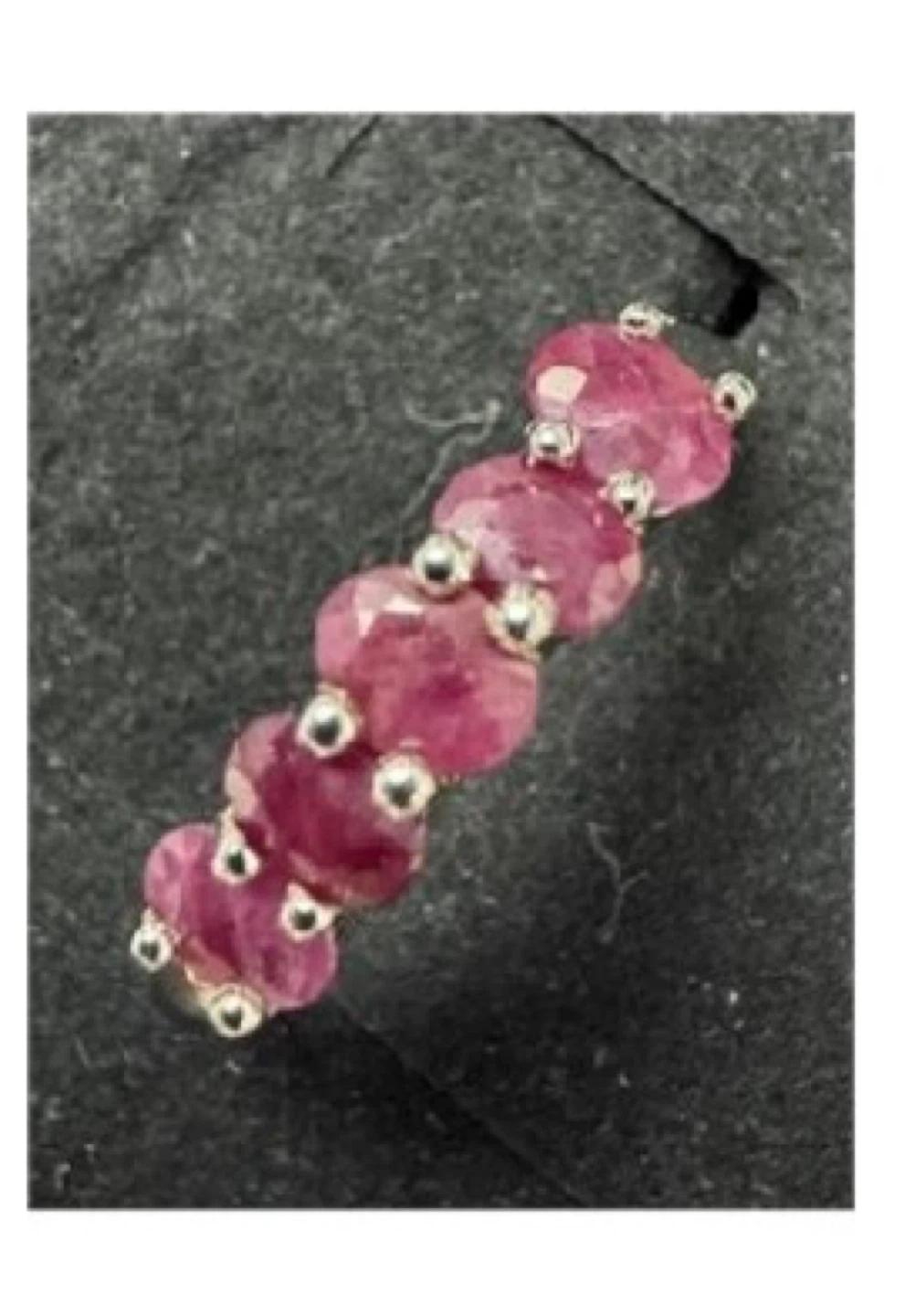 Sterling Silver Ruby Ring - Size 7