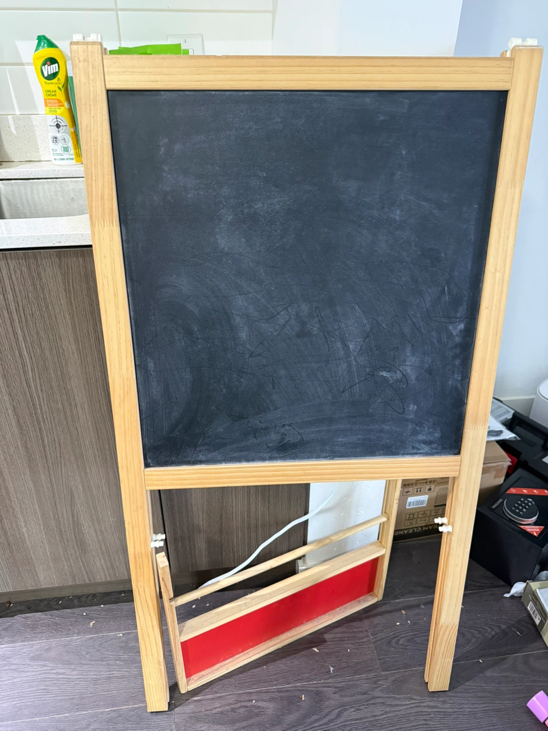 Wooden Kids Easel with Chalkboard