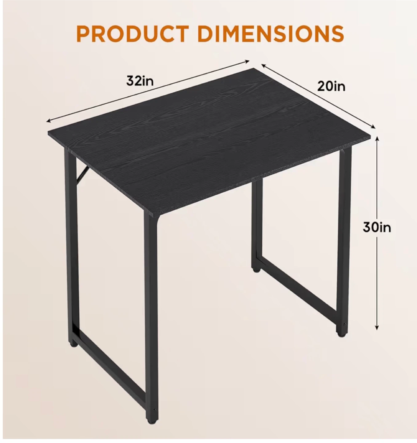 PayLessHere 32 Inch Computer Desk - Black - photo 2