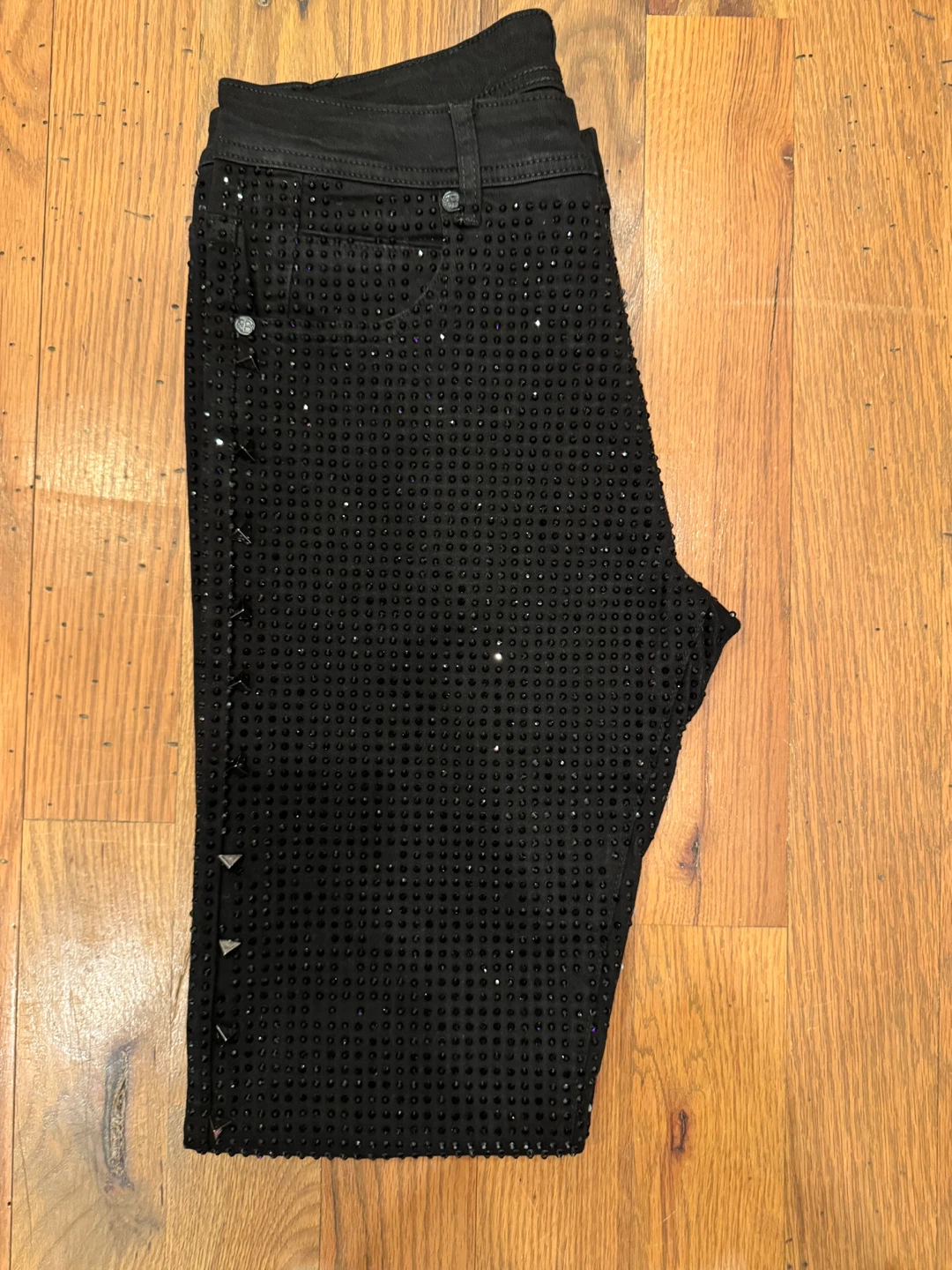 Barocco Black Rhinestone Denim Jacket & Jeans Set - photo 4