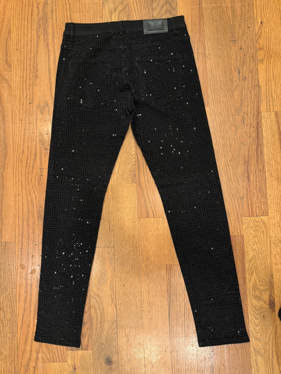 Barocco Black Rhinestone Denim Jacket & Jeans Set - photo 2