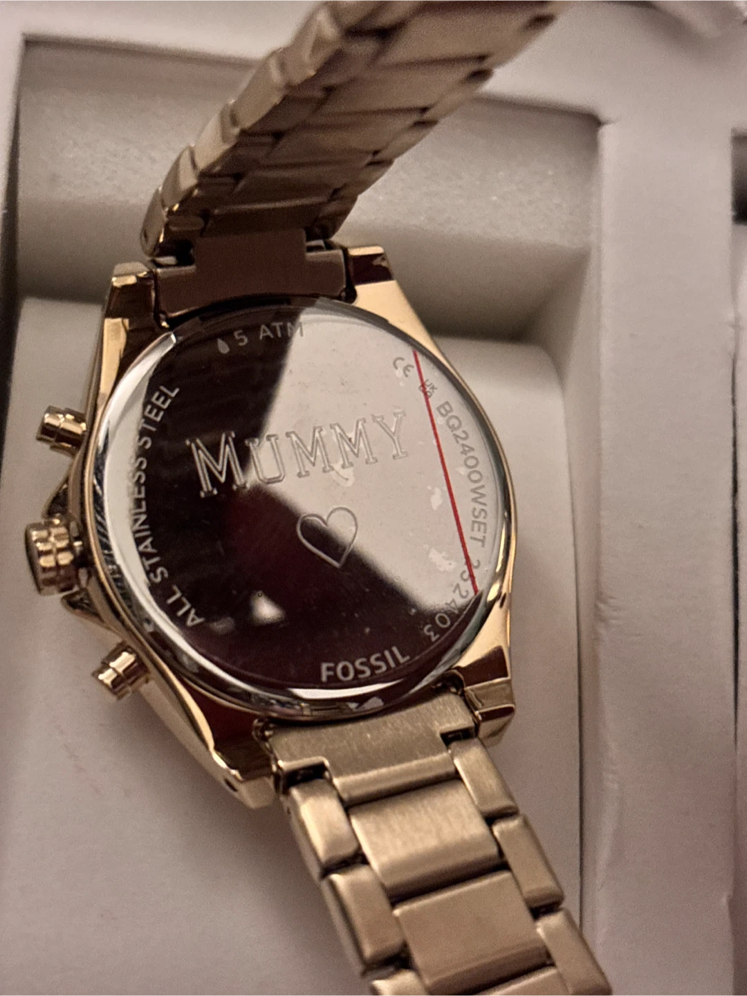 Fossil "Mummy" & "Daddy" Engraved Watch Set - photo 2