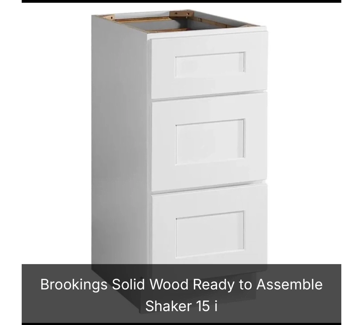 Designhouse Brookings Shaker 15 in White Drawer Base Cabinet