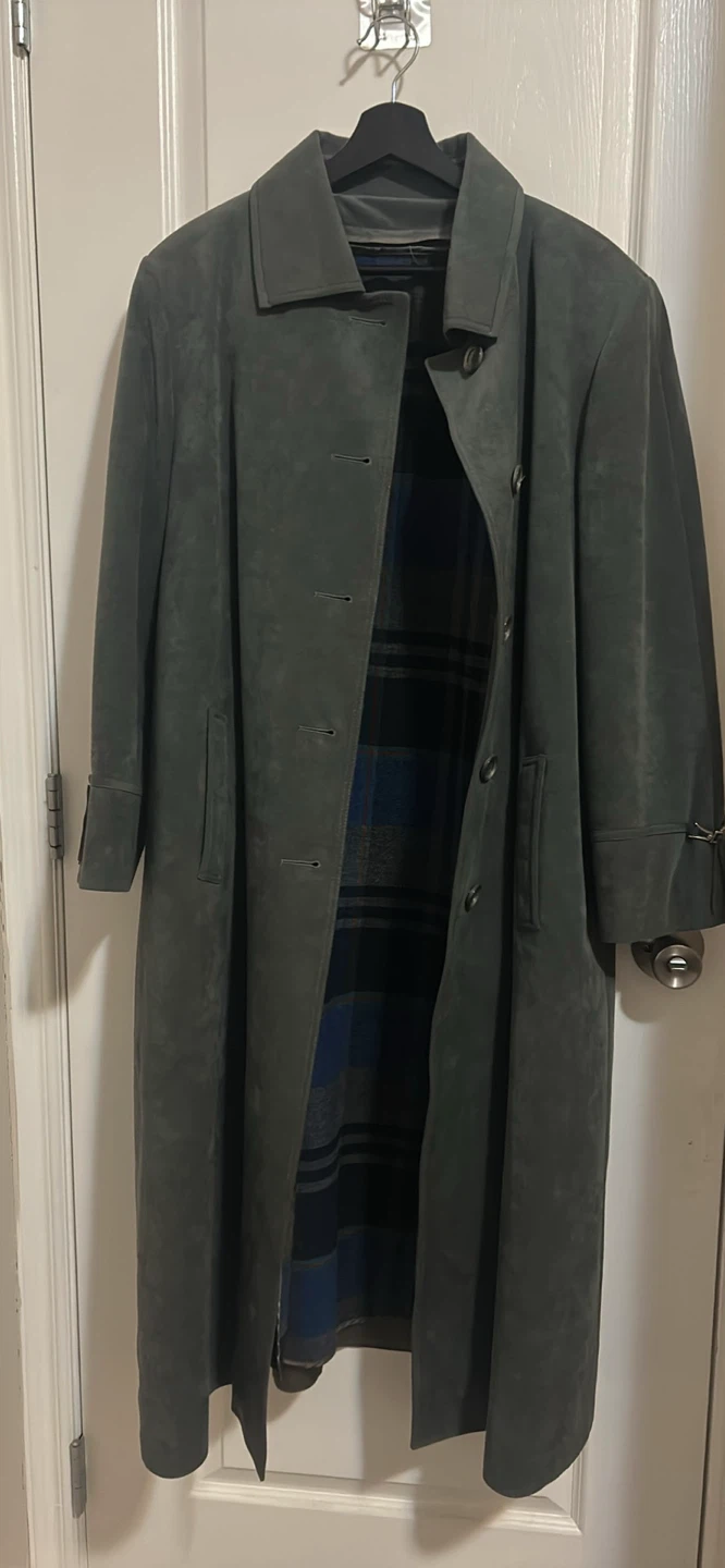 Olympic Fashions - Women’s Grey Suede Trench Coat