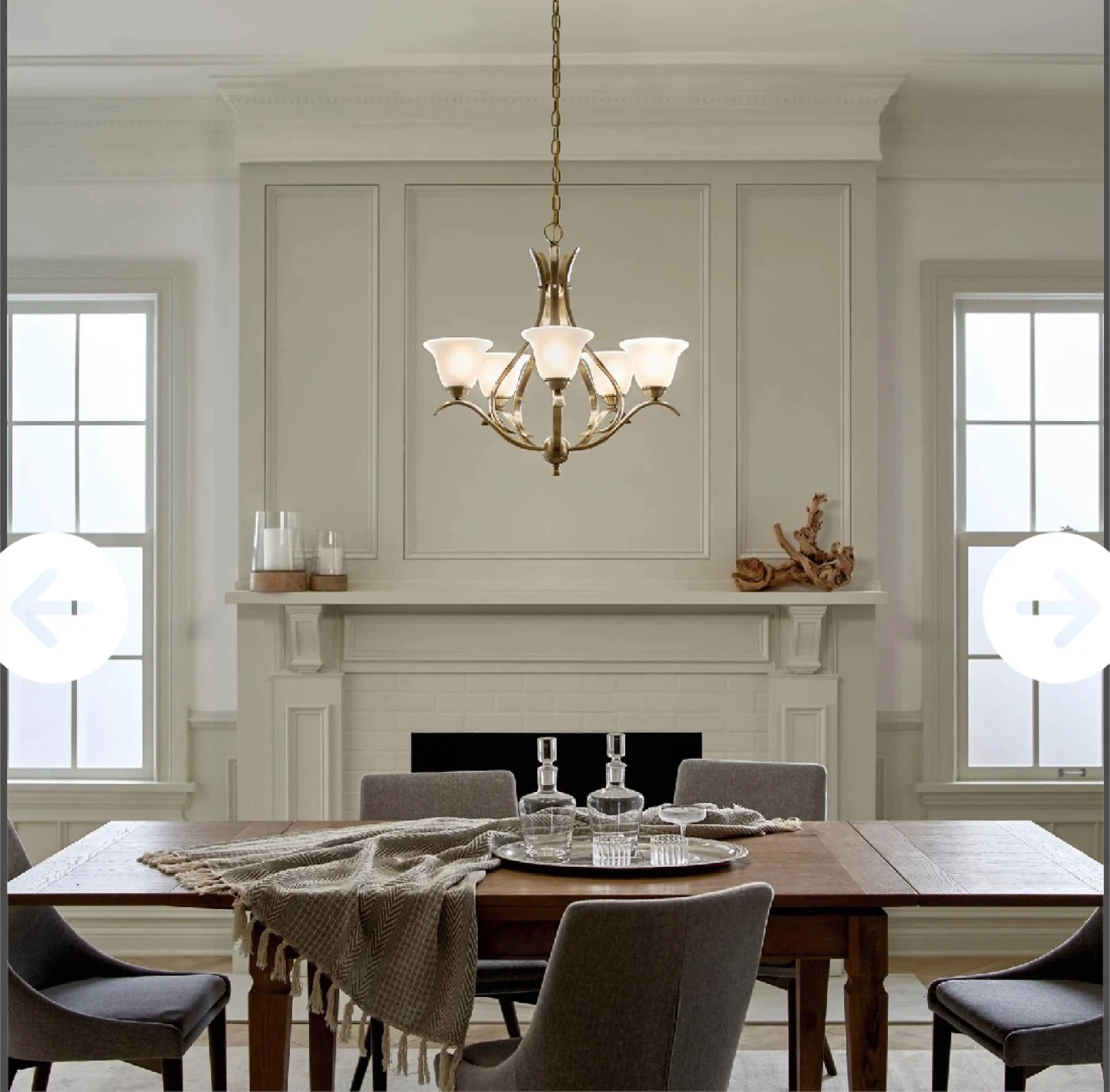 Kichler Dover 5-Light Antique Gold Transitional Ch - photo 3