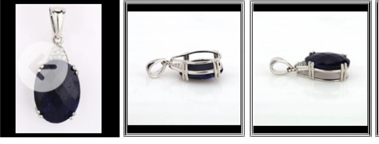 925 Silver Sapphire Pendant - photo 2