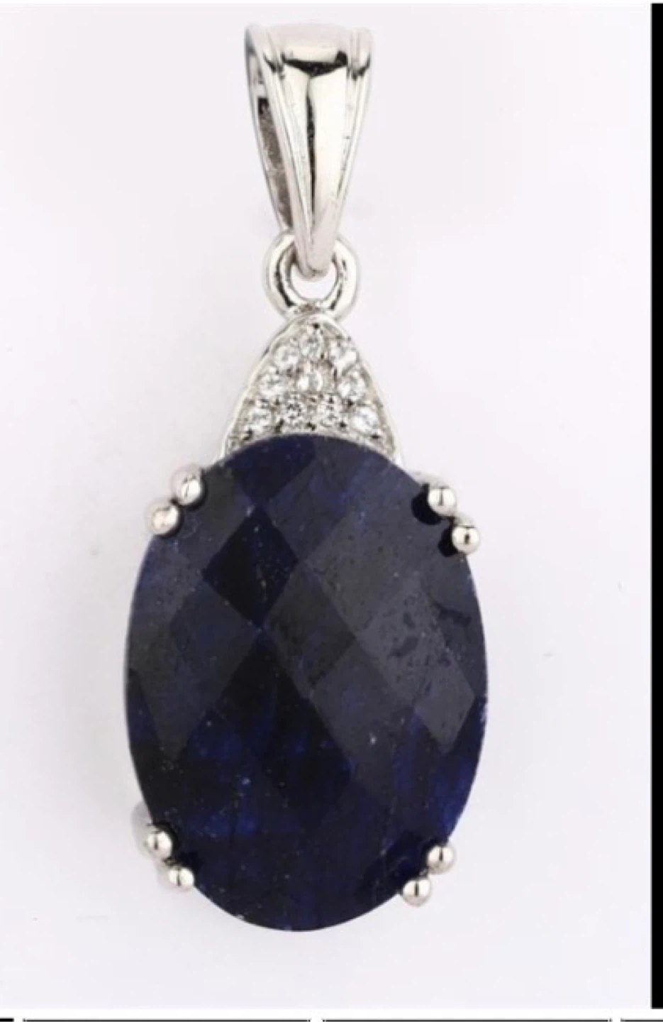 925 Silver Sapphire Pendant
