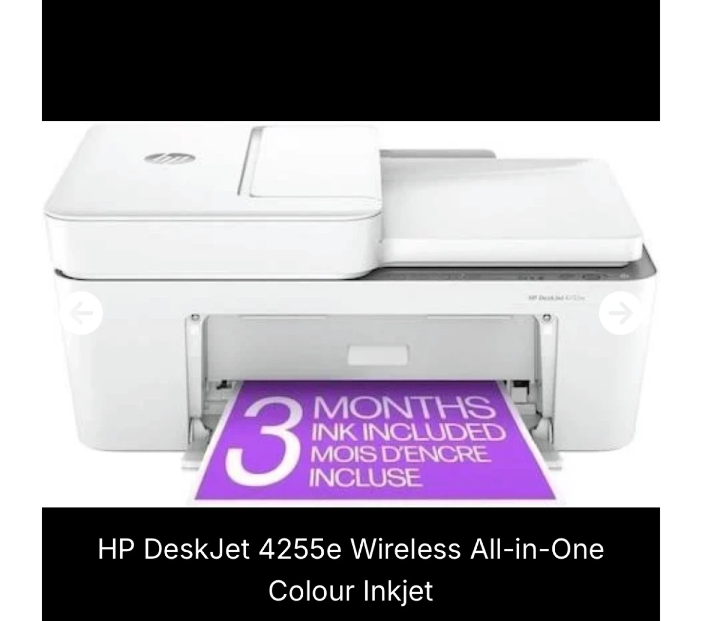 HP DeskJet 4255e Wireless All-in-One Colour Inkjet Printer