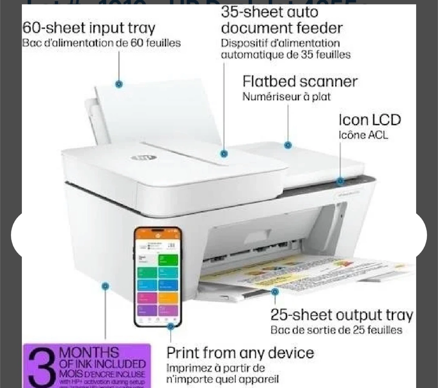 HP DeskJet 4255e Wireless All-in-One Colour Inkjet Printer - photo 2