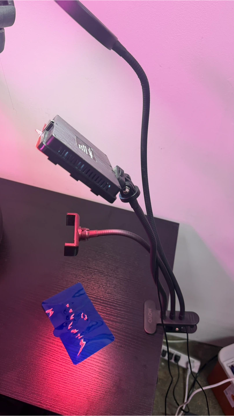 LED video light + ring light + phone holder (desk clamp) $25 - photo 3