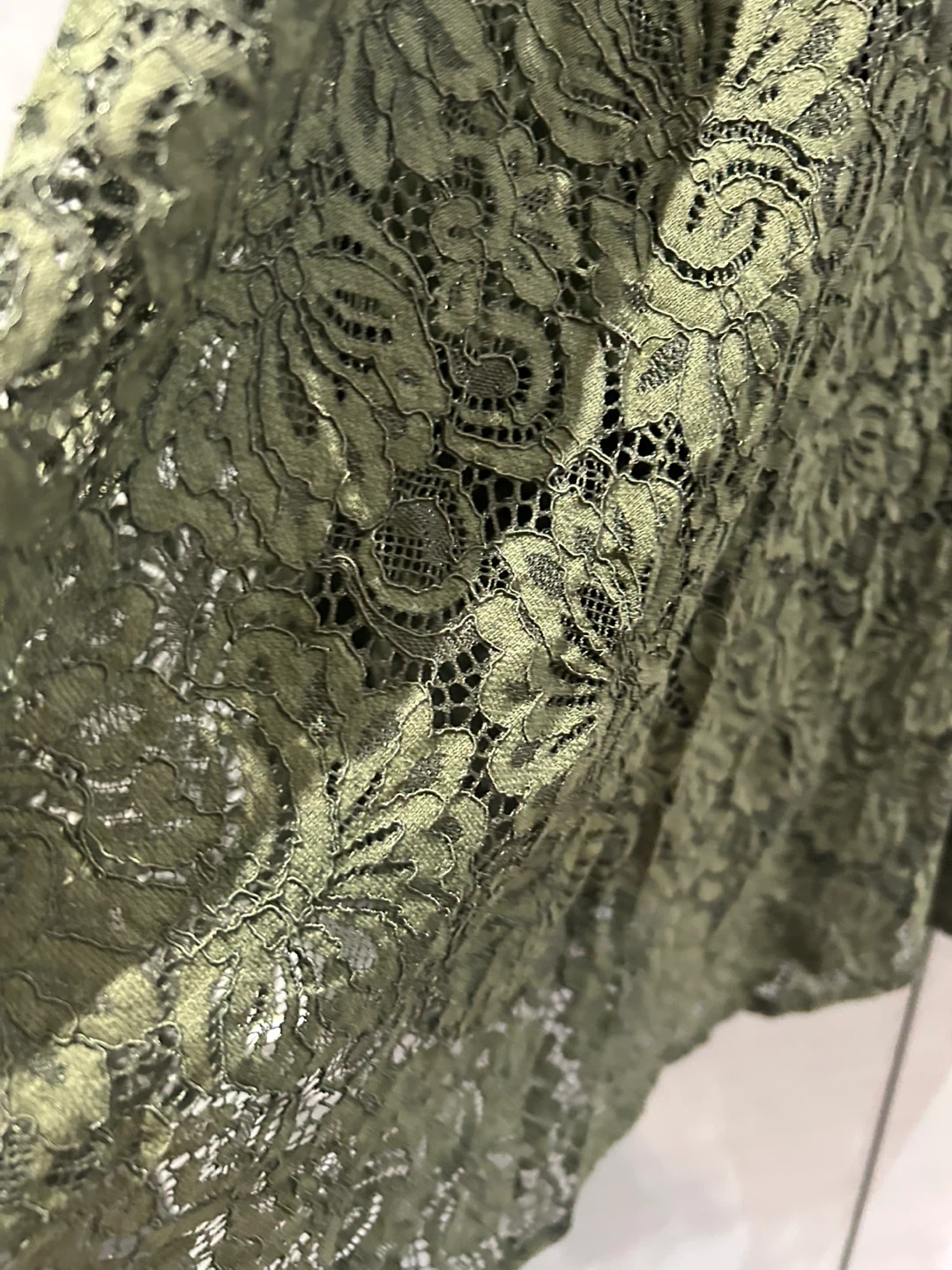 LAFFAIRE Lace Skirt - Olive Green - XS - photo 3
