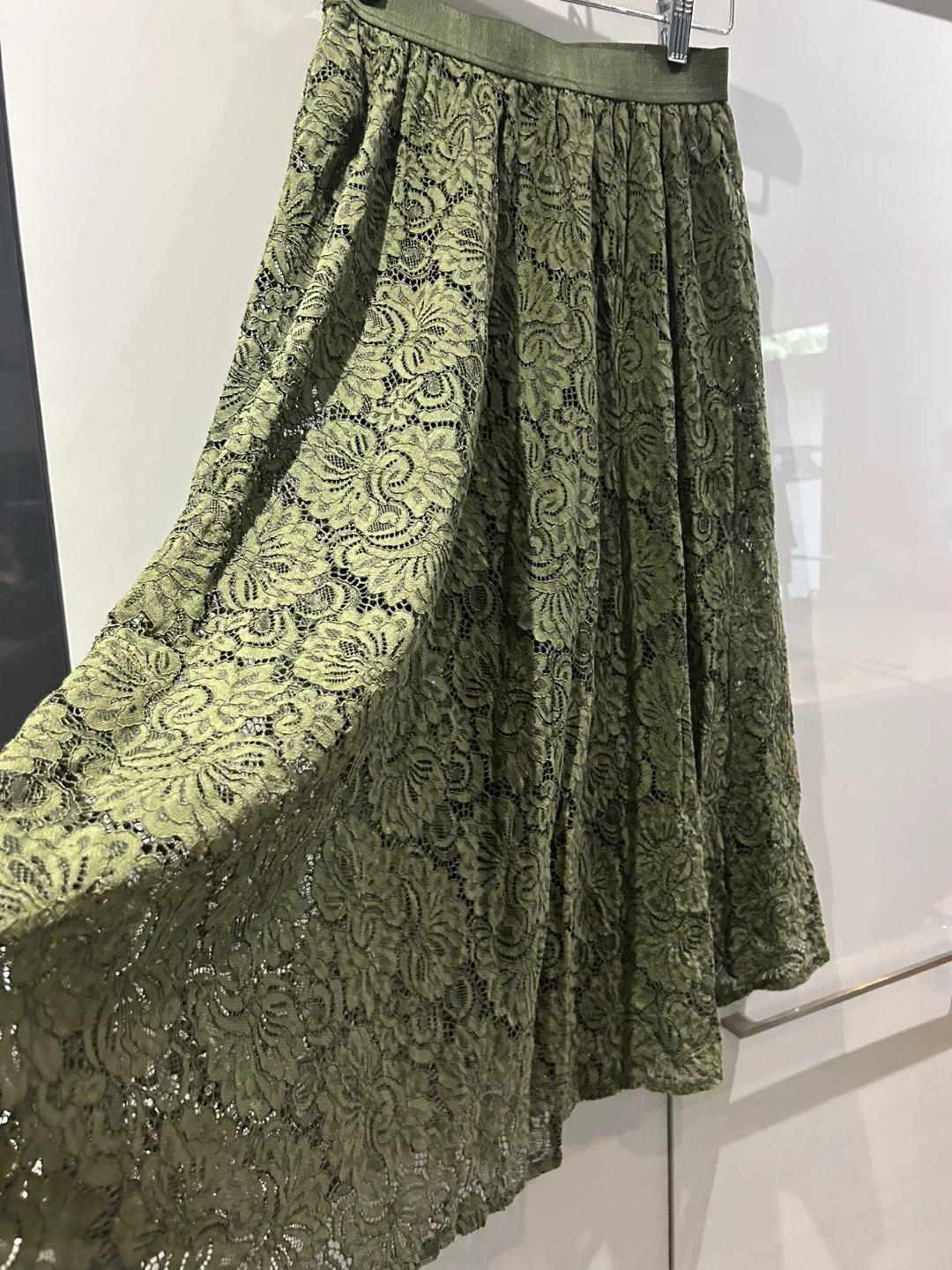LAFFAIRE Lace Skirt - Olive Green - XS - photo 2