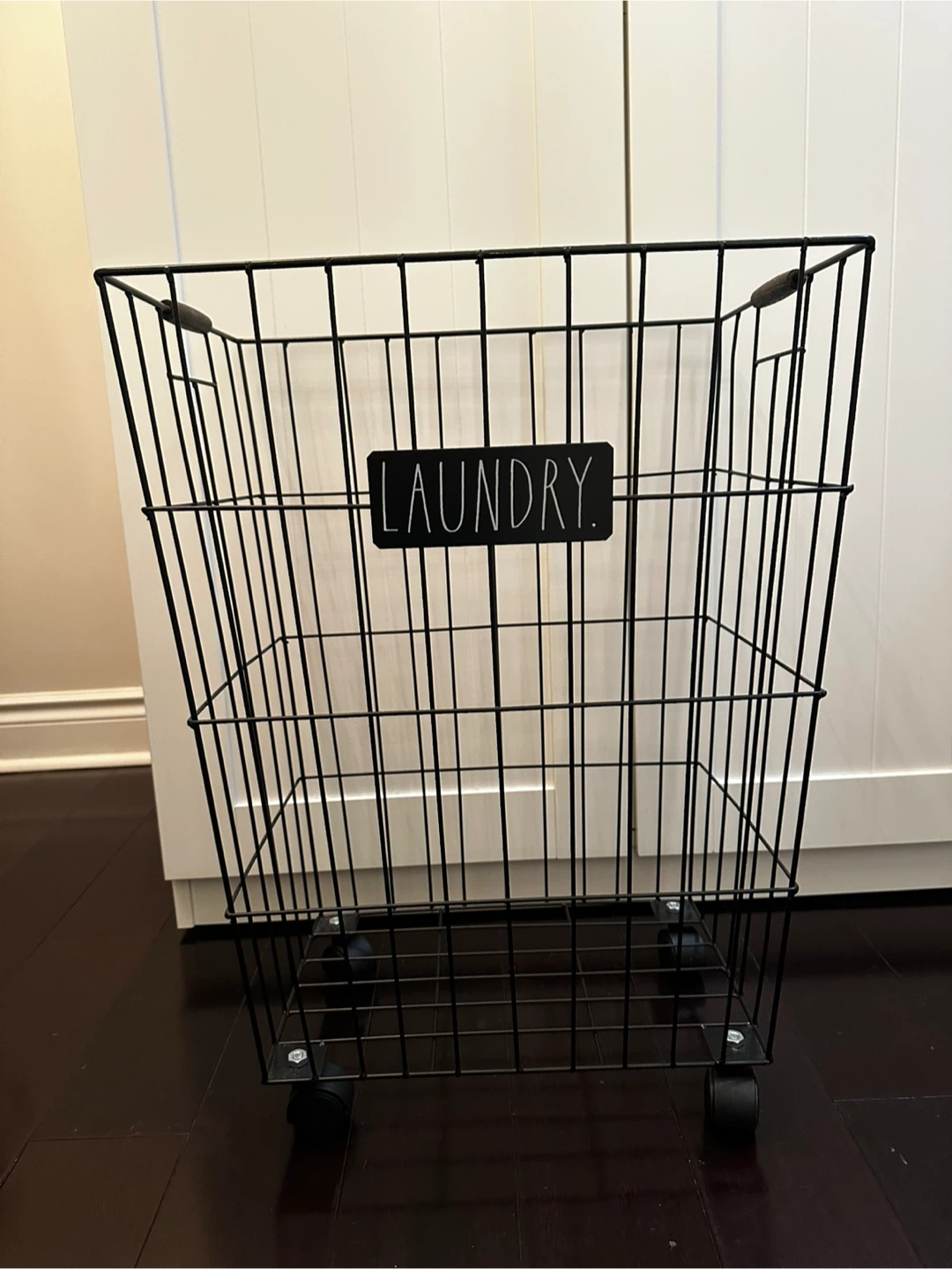 Wire Laundry Basket with Wheels