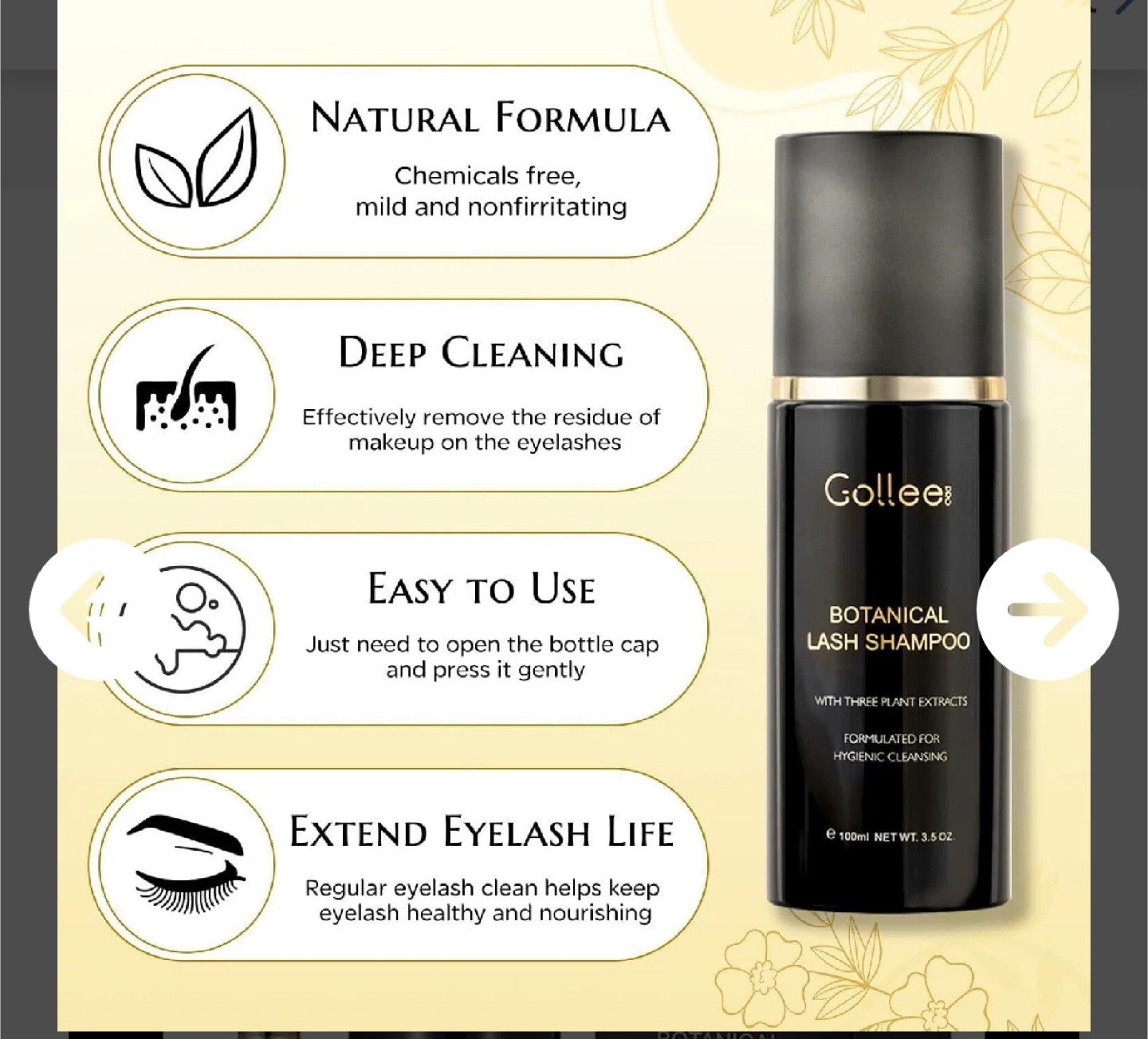 Gollee Botanical Lash Shampoo 2 Pack - photo 3