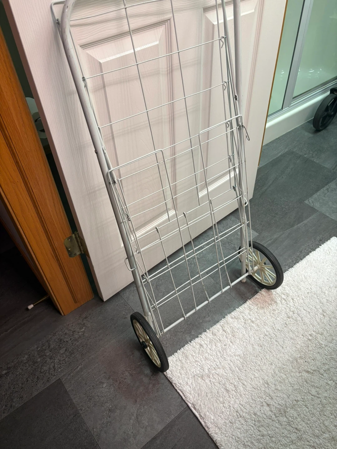 White Folding Shopping Cart - photo 2