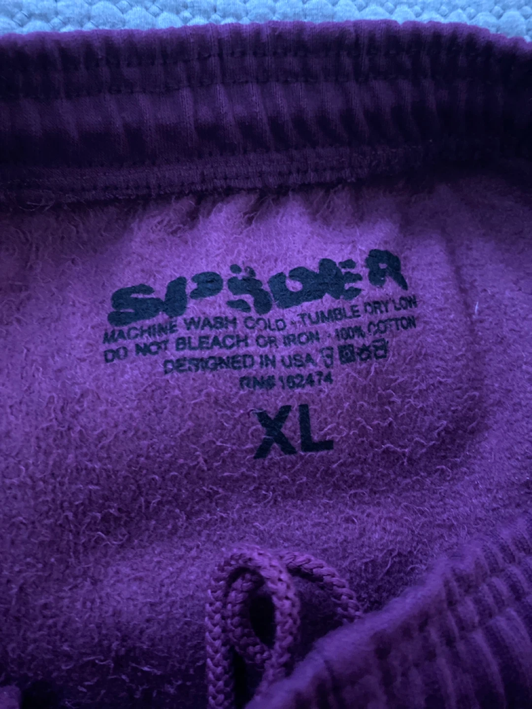 Sp5der Nocturnal Highway Sweatpants FW22 Dark Purple XL - photo 3
