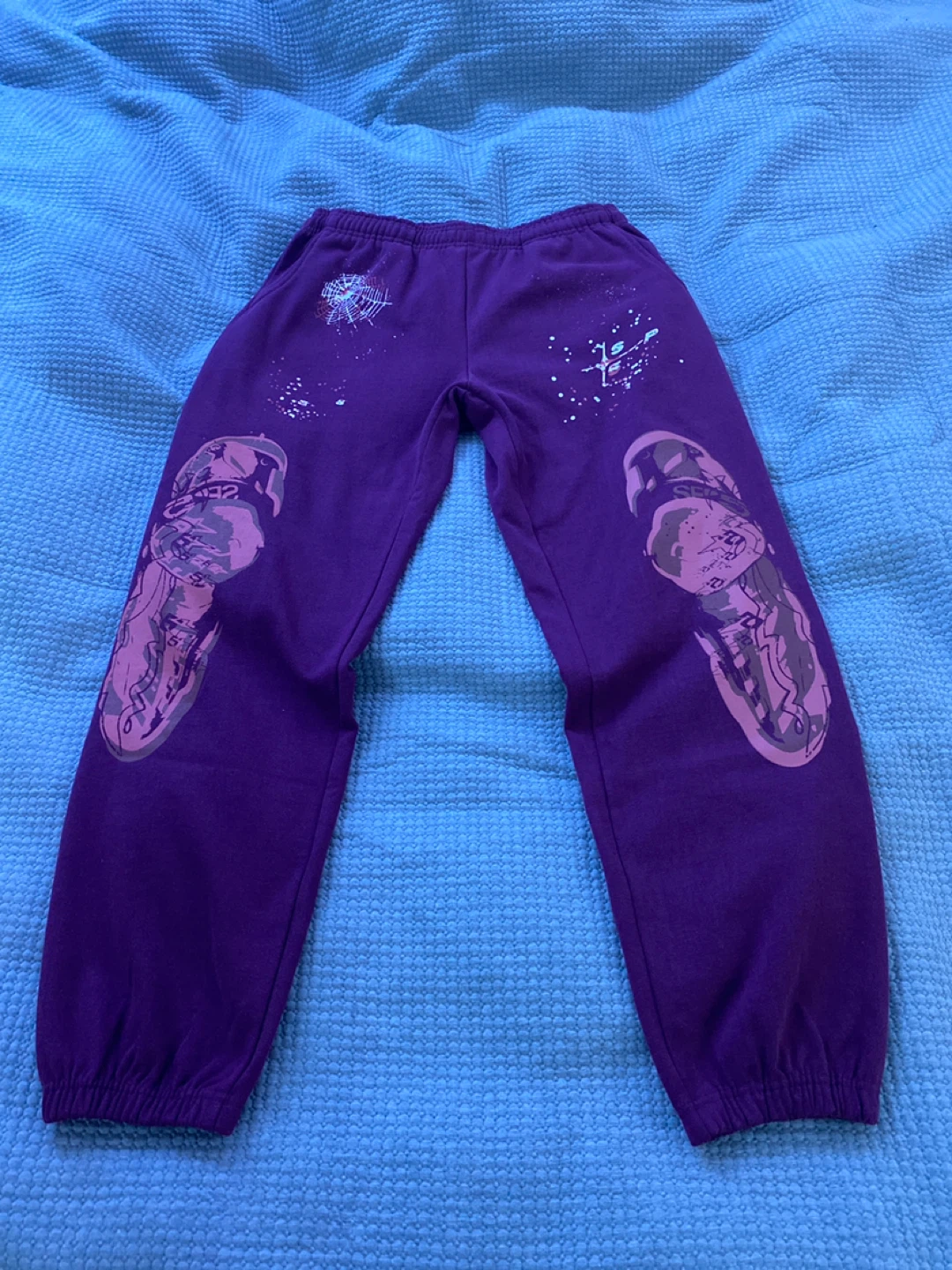 Sp5der Nocturnal Highway Sweatpants FW22 Dark Purple XL