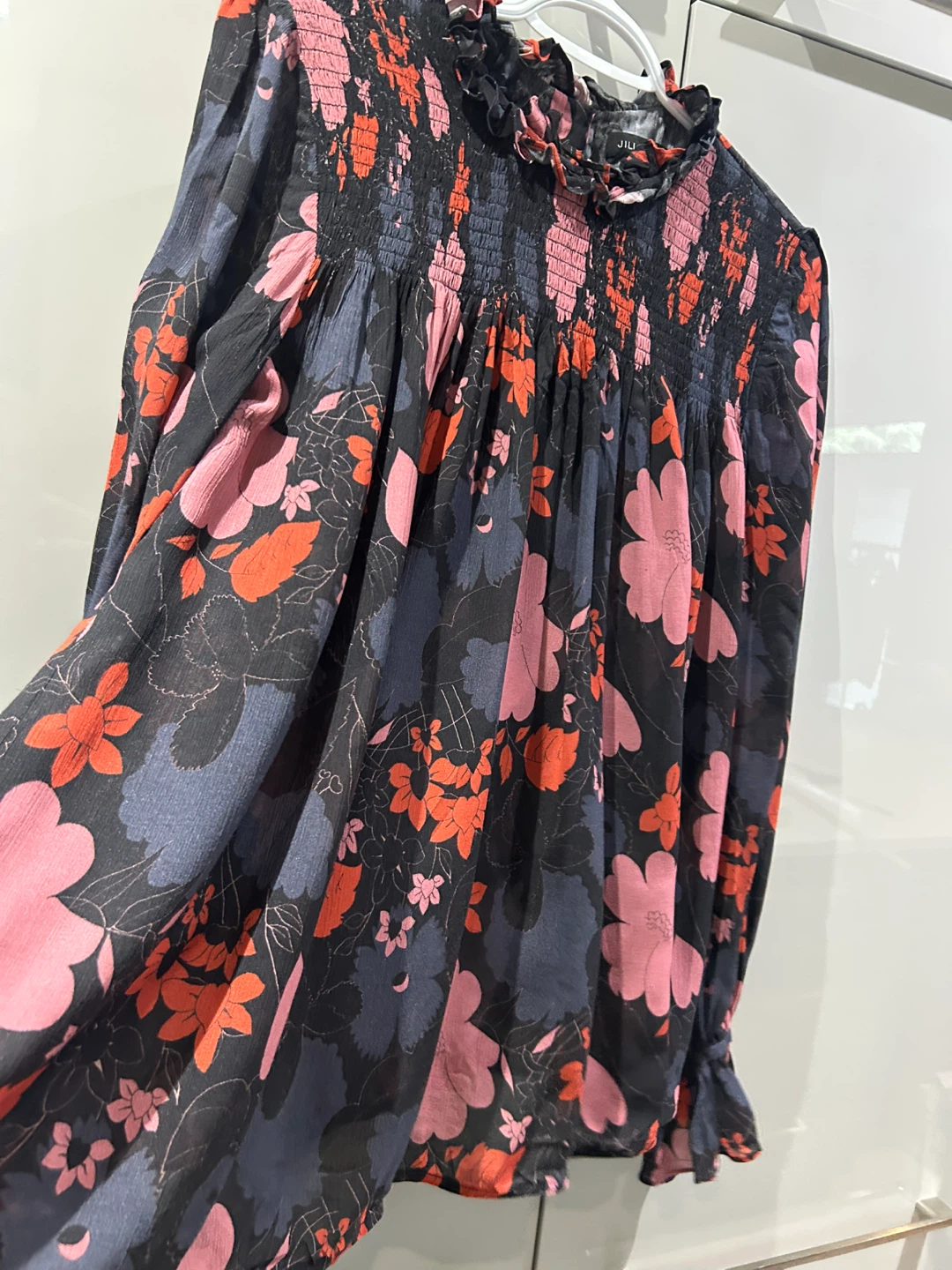 Jillian Floral Smocked Neck Blouse - photo 2