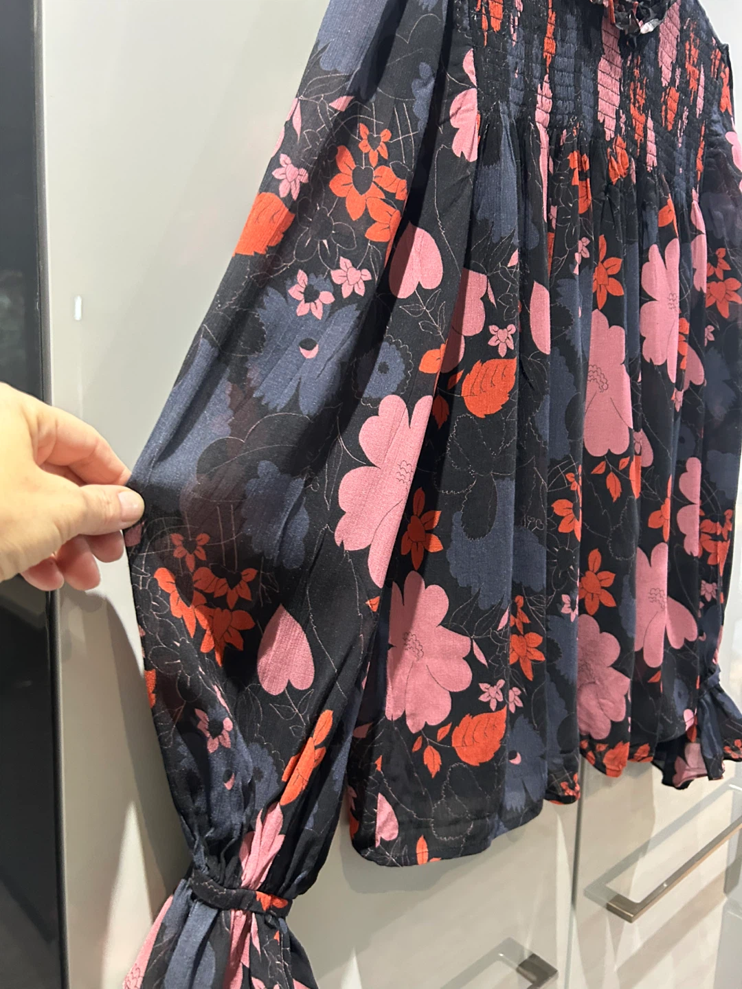 Jillian Floral Smocked Neck Blouse - photo 3