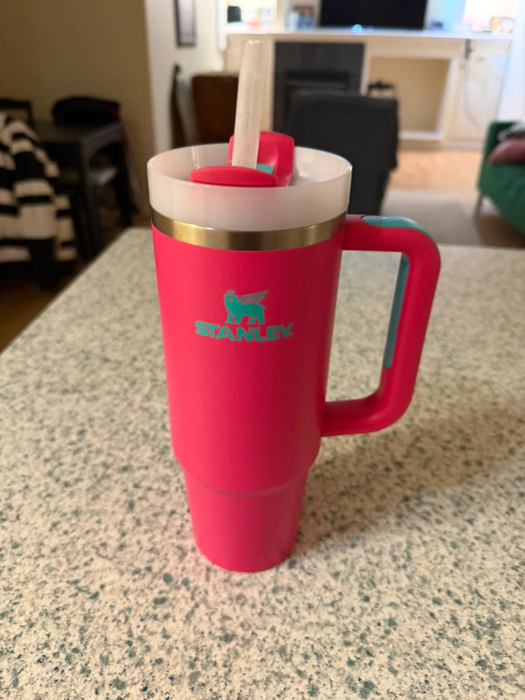 Stanley Tumbler Cup with Straw - Pink