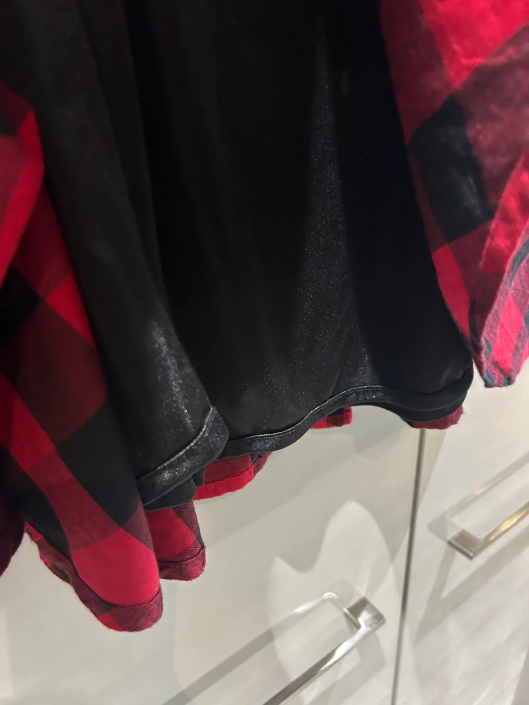 TWIK Red and Black  Plaid Skirt 100% Cotton - photo 5