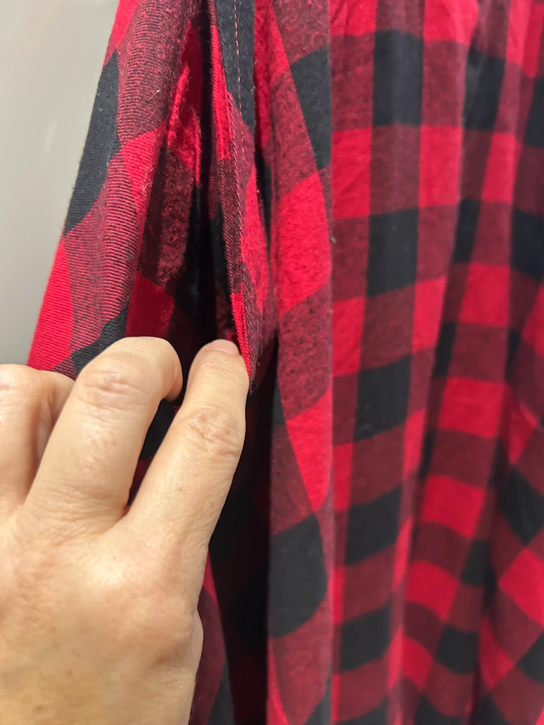 TWIK Red and Black  Plaid Skirt 100% Cotton - photo 2