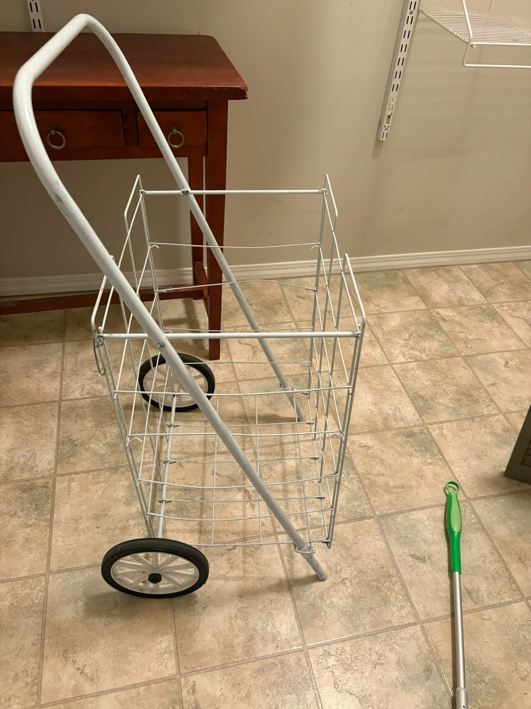 White Folding Shopping Cart - photo 5