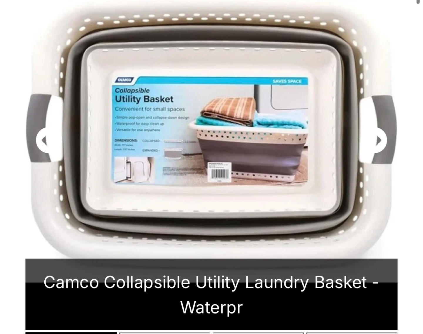 Camco Collapsible Utility Laundry Basket