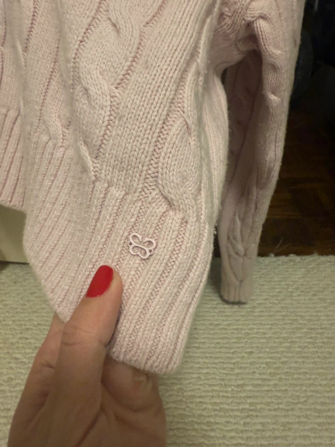 Sunday Best Pink Cable Knit Pink Sweater - photo 3