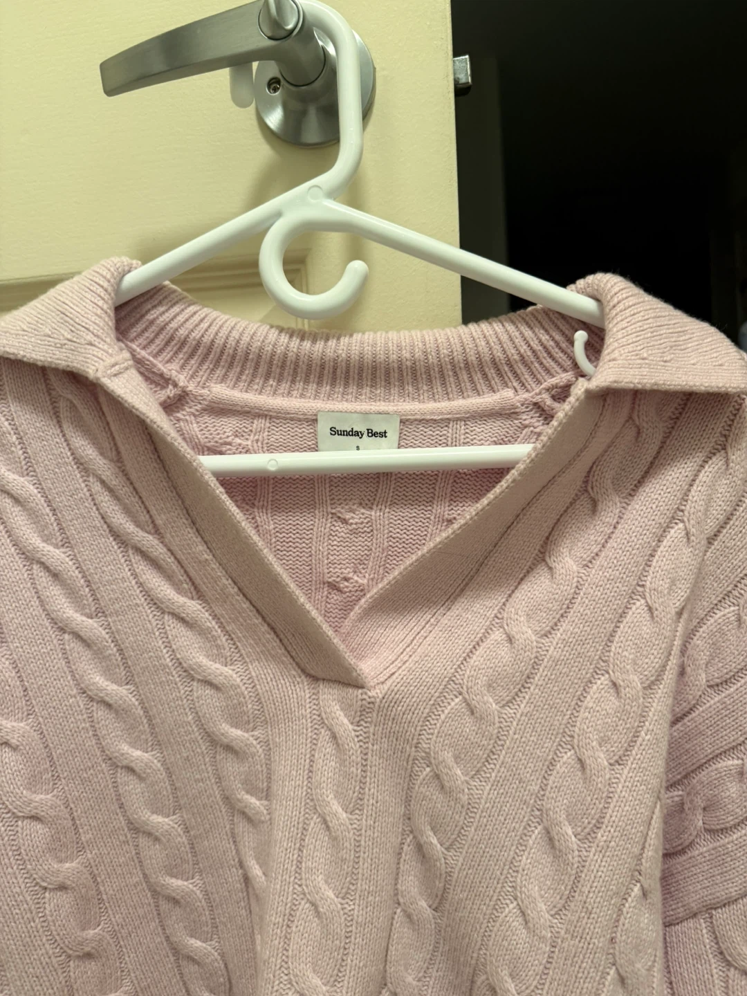 Sunday Best Pink Cable Knit Pink Sweater - photo 2