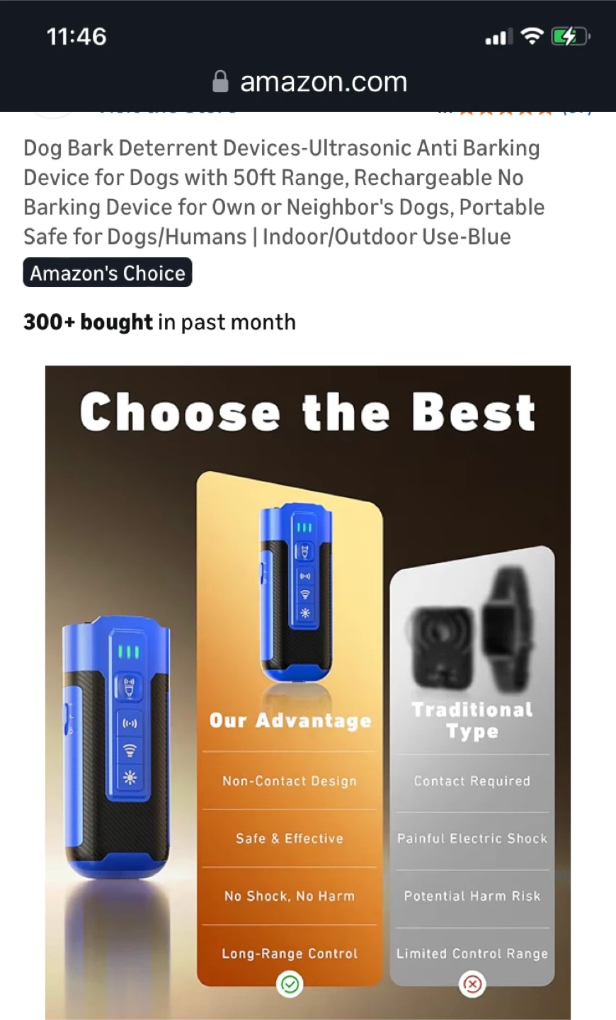 Ultrasonic Dog Bark Deterrent and Trainer Device - Blue - photo 4