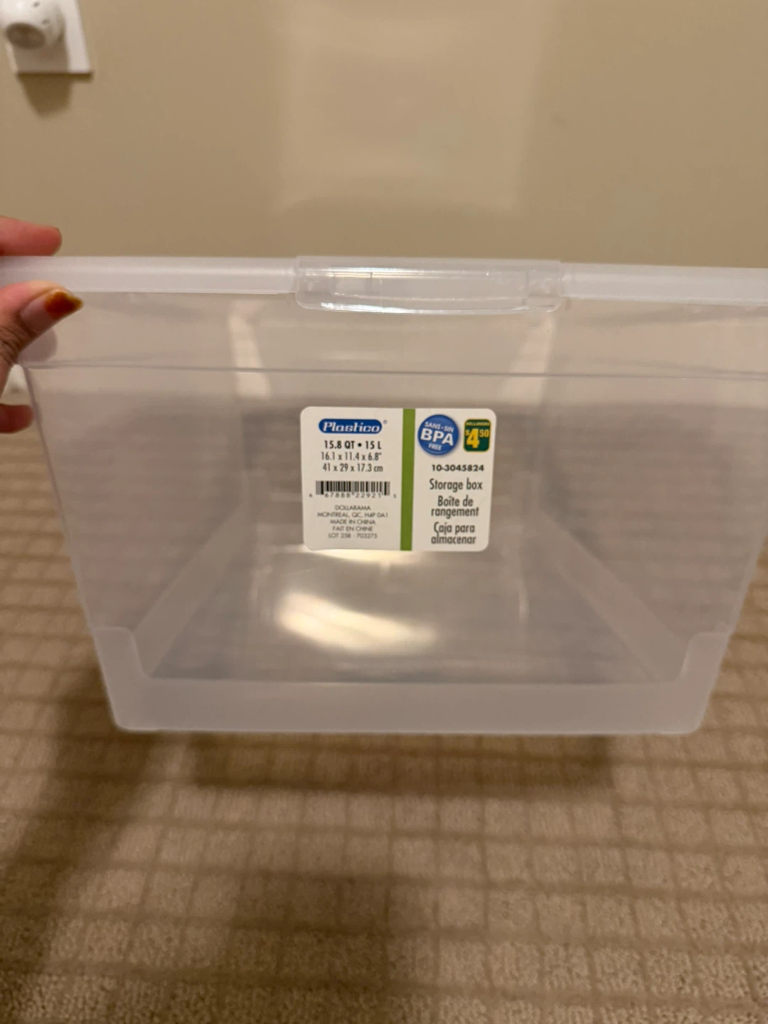 Plastic Storage Box with Lid. good for storage - photo 5